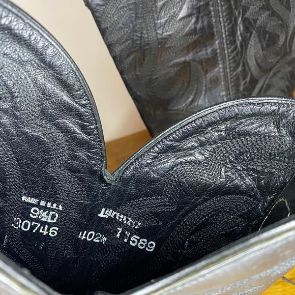 Laredo Men’s Paris Black Leather Cowboy Western Boots 4240 Size 9.5D - Picture 7 of 7